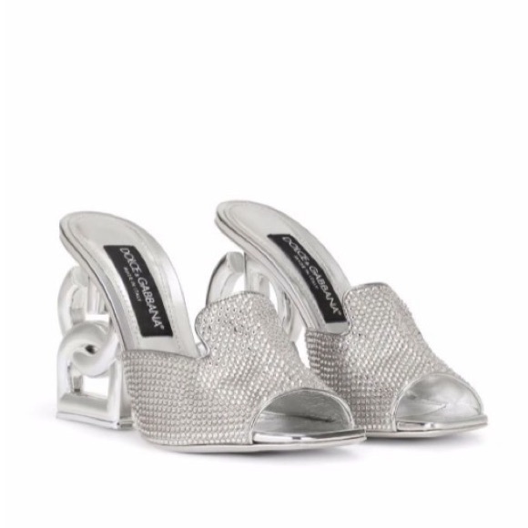 Dolce & Gabbana DG-Heel Gemstone-Embellished Mules Size 40 NEW + Box + Dust Bag - Picture 10 of 10